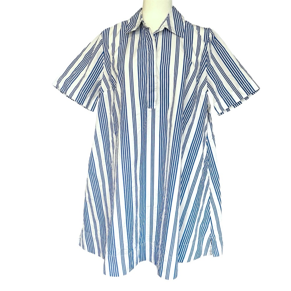 Old Navy Dress Size Medium Oversized Coastal Grandma Cotton Preppy Basics Summer